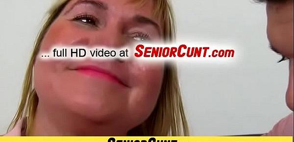  Old loose cunt spreading with chubby lady Irma